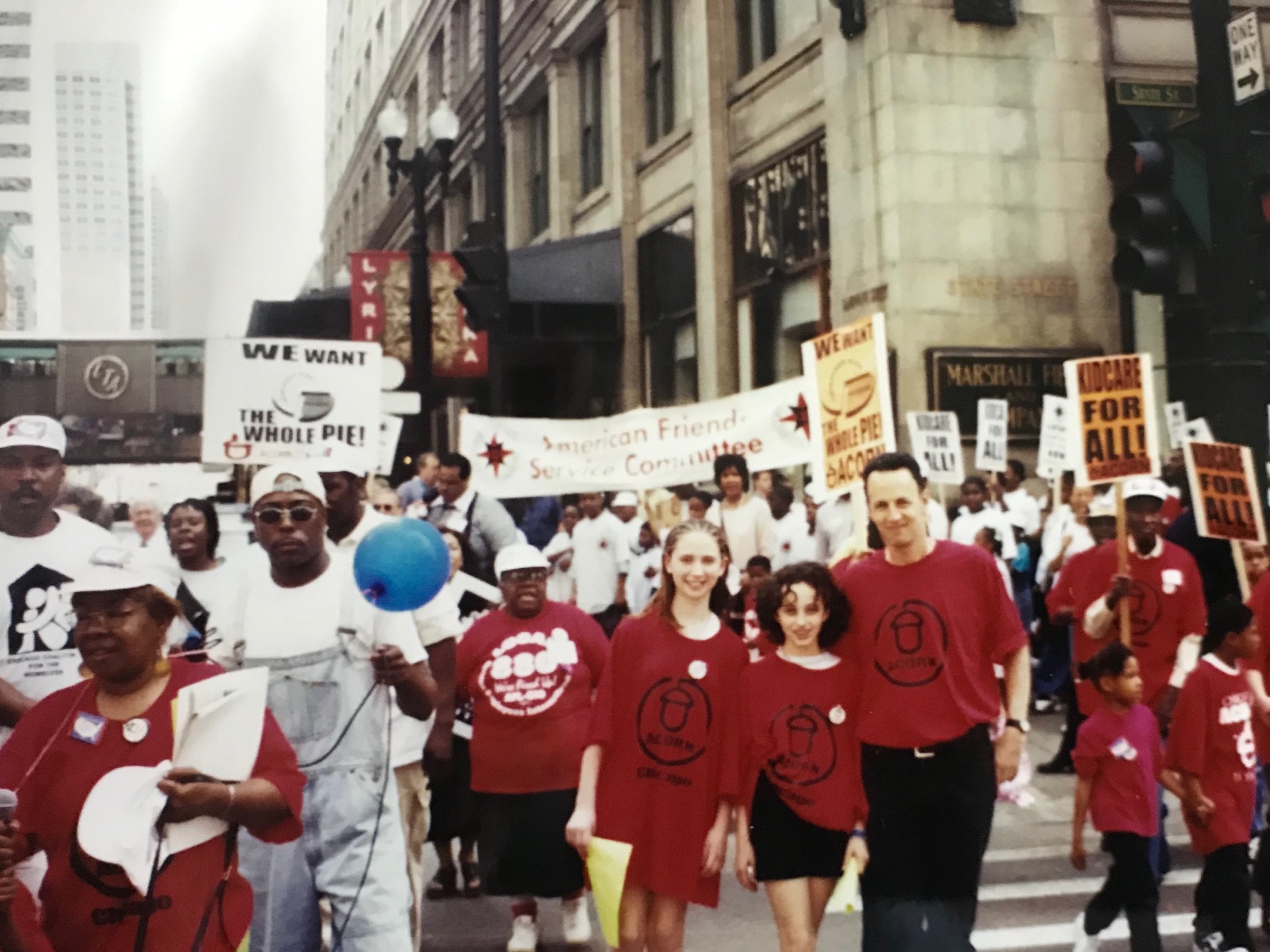 Anna Poe-Kest and Ryan Kelleher (both 11 years old), alonside Steve Kest, marching with Chicago’s Grassroots Collaborative, of which SEIU Local 880 and Chicago ACORN were founding members, at the March to Expand KidCare, the Children’s Health Insurance Program in Illinois.