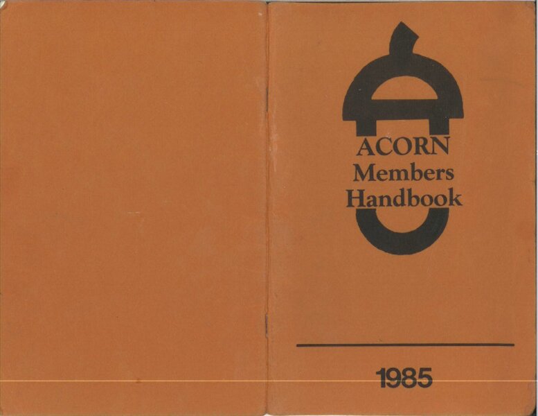 ACORN Members Handbook, 1985